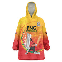 Custom Cricket PNG East Asia-Pacific Wearable Blanket Hoodie Papua New Guinea Rise to Power - Polynesian Pride