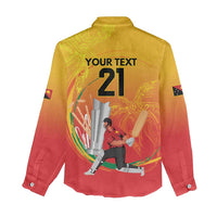 Custom Cricket PNG East Asia-Pacific Women Casual Shirt Papua New Guinea Rise to Power - Polynesian Pride