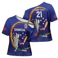 Custom Cricket Samoa East Asia-Pacific Cross Shoulder Shirt Samoa Storming the Limits LT9 - Polynesian Pride