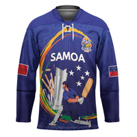 Custom Cricket Samoa East Asia-Pacific Hockey Jersey Samoa Storming the Limits LT9 Unisex Blue - Polynesian Pride