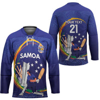 Custom Cricket Samoa East Asia-Pacific Hockey Jersey Samoa Storming the Limits - Polynesian Pride