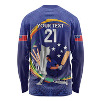 Custom Cricket Samoa East Asia-Pacific Long Sleeve Shirt Samoa Storming the Limits LT9 - Polynesian Pride