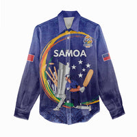 Custom Cricket Samoa East Asia-Pacific Women Casual Shirt Samoa Storming the Limits - Polynesian Pride