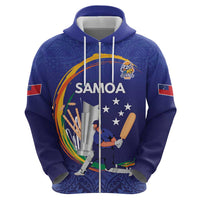 Custom Cricket Samoa East Asia-Pacific Zip Hoodie Samoa Storming the Limits LT9 - Polynesian Pride