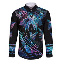 polynesia-ribbon-butterflies-family-matching-summer-maxi-dress-and-hawaiian-shirt-silver-fern-breast-cancer-with-papua-shell-pattern