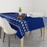 Toa Samoa Christmas Tablecloth Samoa Siva Tau Manuia Le Kerisimasi Blue Vibe LT9 - Polynesian Pride