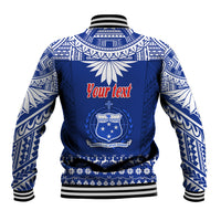 Personalised Toa Samoa Christmas Baseball Jacket Samoa Siva Tau Manuia Le Kerisimasi Blue Vibe LT9 - Polynesian Pride