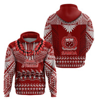 Toa Samoa Christmas Hoodie Samoa Siva Tau Manuia Le Kerisimasi Red Vibe LT9 - Polynesian Pride