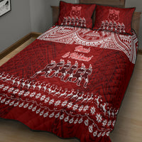 Toa Samoa Christmas Quilt Bed Set Samoa Siva Tau Manuia Le Kerisimasi Red Vibe LT9 - Polynesian Pride