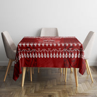 Personalised Toa Samoa Christmas Tablecloth Samoa Siva Tau Manuia Le Kerisimasi Red Vibe LT9 - Polynesian Pride