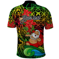 Personalised Vanuatu Joyeux Noel Polo Shirt Christmas Santas God Yumi LT9 - Polynesian Pride