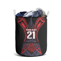 Custom New Zealand Laundry Basket Maori Kiwiana Pattern Tukutuku Motif LT9 - Polynesian Pride