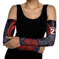 Custom New Zealand Arm Sleeves Maori Kiwiana Pattern Tukutuku Motif LT9 - Polynesian Pride