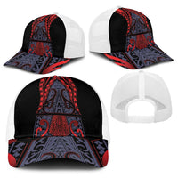 New Zealand Baseball Net Cap Maori Kiwiana Pattern Tukutuku Motif LT9 - Polynesian Pride