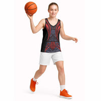 Custom New Zealand Basketball Jersey Maori Kiwiana Pattern Tukutuku Motif LT9 - Polynesian Pride