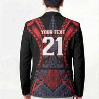 Custom New Zealand Blazer Maori Kiwiana Pattern Tukutuku Motif LT9 - Polynesian Pride