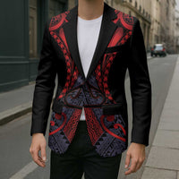 Custom New Zealand Blazer Maori Kiwiana Pattern Tukutuku Motif LT9 - Polynesian Pride