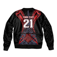 Custom New Zealand Bomber Jacket Maori Kiwiana Pattern Tukutuku Motif LT9 - Polynesian Pride