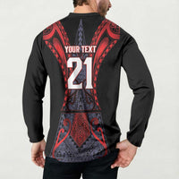 Custom New Zealand Button Sweatshirt Maori Kiwiana Pattern Tukutuku Motif LT9 - Polynesian Pride