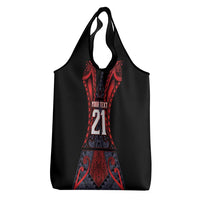 Custom New Zealand Grocery Bag Maori Kiwiana Pattern Tukutuku Motif LT9 - Polynesian Pride