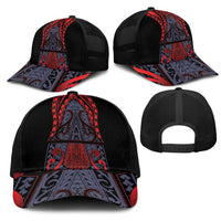 New Zealand Mesh Trucker Cap Maori Kiwiana Pattern Tukutuku Motif LT9 - Polynesian Pride