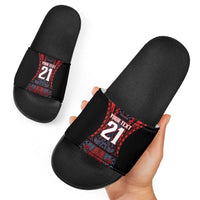 Custom New Zealand Slide Sandals Maori Kiwiana Pattern Tukutuku Motif LT9 - Polynesian Pride