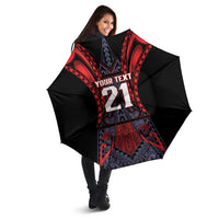 Custom New Zealand Umbrella Maori Kiwiana Pattern Tukutuku Motif LT9 - Polynesian Pride