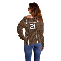 Custom Oceania Football Bula Fiji Off Shoulder Sweater Polynesian Tribal Pattern LT9 - Polynesian Pride