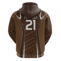 Custom Oceania Football Bula Fiji Zip Hoodie Polynesian Tribal Pattern LT9 - Polynesian Pride