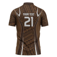Custom Oceania Football Bula Fiji Zipper Polo Shirt Polynesian Tribal Pattern LT9 - Polynesian Pride