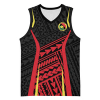 Custom Oceania Football Papua New Guinea Basketball Jersey Polynesian Tribal Pattern LT9 Unisex Red - Polynesian Pride