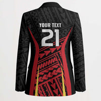 Custom Oceania Football Papua New Guinea Blazer Polynesian Tribal Pattern LT9 - Polynesian Pride