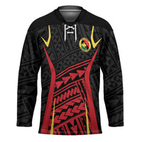Custom Oceania Football Papua New Guinea Hockey Jersey Polynesian Tribal Pattern LT9 Unisex Red - Polynesian Pride