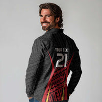 Custom Oceania Football Papua New Guinea Long Sleeve Polo Shirt Polynesian Tribal Pattern LT9 - Polynesian Pride