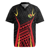 Custom Oceania Football Papua New Guinea Rugby Jersey Polynesian Tribal Pattern LT9 Red - Polynesian Pride