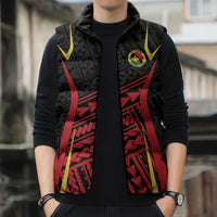 Custom Oceania Football Papua New Guinea Sleeveless Puffer Jacket Polynesian Tribal Pattern LT9 - Polynesian Pride