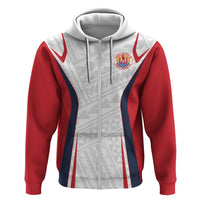 Custom Oceania Football Tahiti Hoodie Polynesian Tribal Pattern LT9 Zip Hoodie White - Polynesian Pride