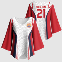 Custom Oceania Football Tahiti Kimono Sleeve Blouse Polynesian Tribal Pattern LT9 - Polynesian Pride