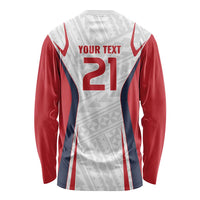 Custom Oceania Football Tahiti Long Sleeve Shirt Polynesian Tribal Pattern LT9 - Polynesian Pride