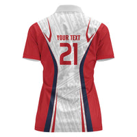 Custom Oceania Football Tahiti Women Polo Shirt Polynesian Tribal Pattern