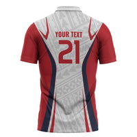 Custom Oceania Football Tahiti Zipper Polo Shirt Polynesian Tribal Pattern LT9 - Polynesian Pride