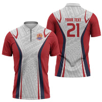 Custom Oceania Football Tahiti Zipper Polo Shirt Polynesian Tribal Pattern LT9 - Polynesian Pride