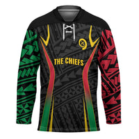 Custom Oceania Football Vanuatu Hockey Jersey Polynesian Tribal Pattern LT9 Unisex Black - Polynesian Pride