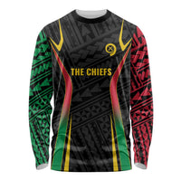 Custom Oceania Football Vanuatu Long Sleeve Shirt Polynesian Tribal Pattern LT9 Unisex Black - Polynesian Pride