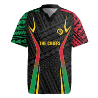 Custom Oceania Football Vanuatu Rugby Jersey Polynesian Tribal Pattern LT9 Black - Polynesian Pride