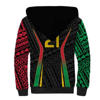 Custom Oceania Football Vanuatu Sherpa Hoodie Polynesian Tribal Pattern LT9 - Polynesian Pride