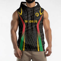 Custom Oceania Football Vanuatu Sleeveless Hoodie Polynesian Tribal Pattern LT9 - Polynesian Pride