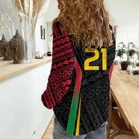 Custom Oceania Football Vanuatu Women Casual Shirt Polynesian Tribal Pattern LT9 - Polynesian Pride