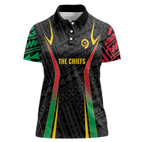 Custom Oceania Football Vanuatu Women Polo Shirt Polynesian Tribal Pattern LT9 Female Black - Polynesian Pride