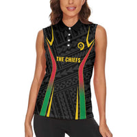 Custom Oceania Football Vanuatu Women Sleeveless Polo Shirt Polynesian Tribal Pattern LT9 - Polynesian Pride